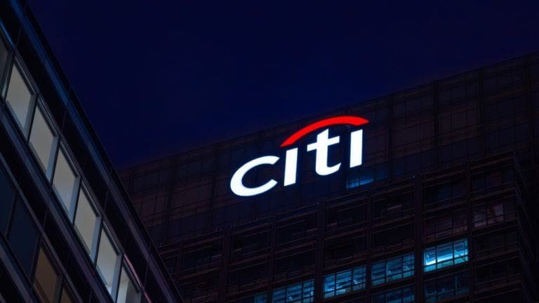 Citi logo on building