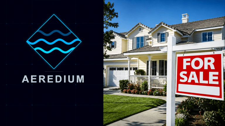 AEREDIUM logo and for sale sign.