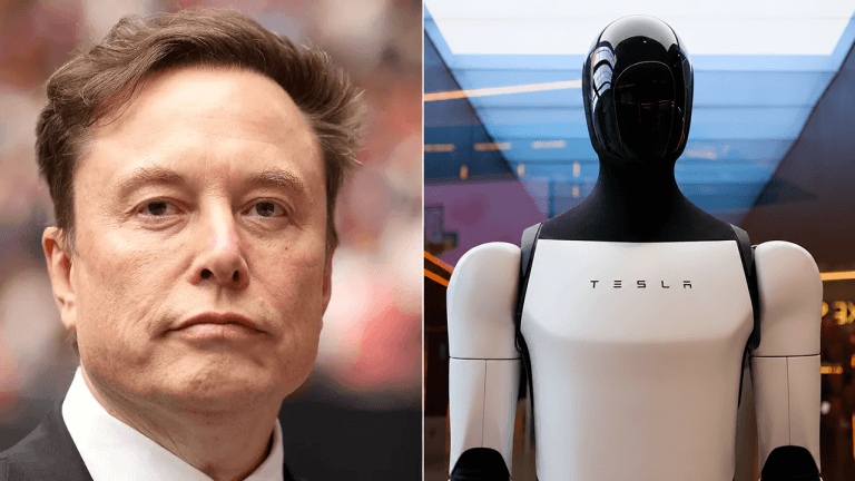 Elon Musk and Tesla bot.